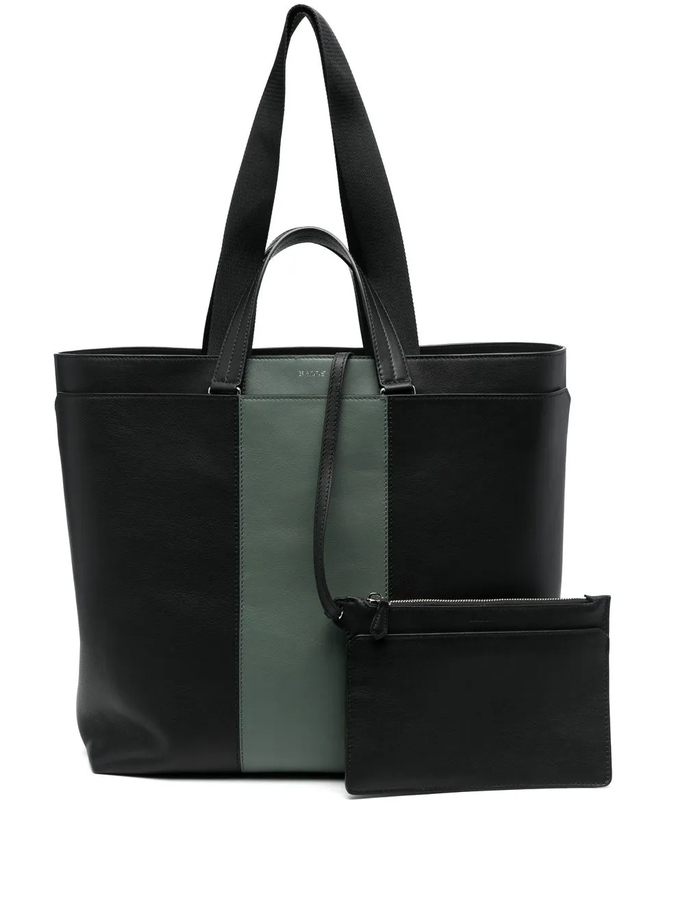 

Bally colour-block leather tote bag - Black