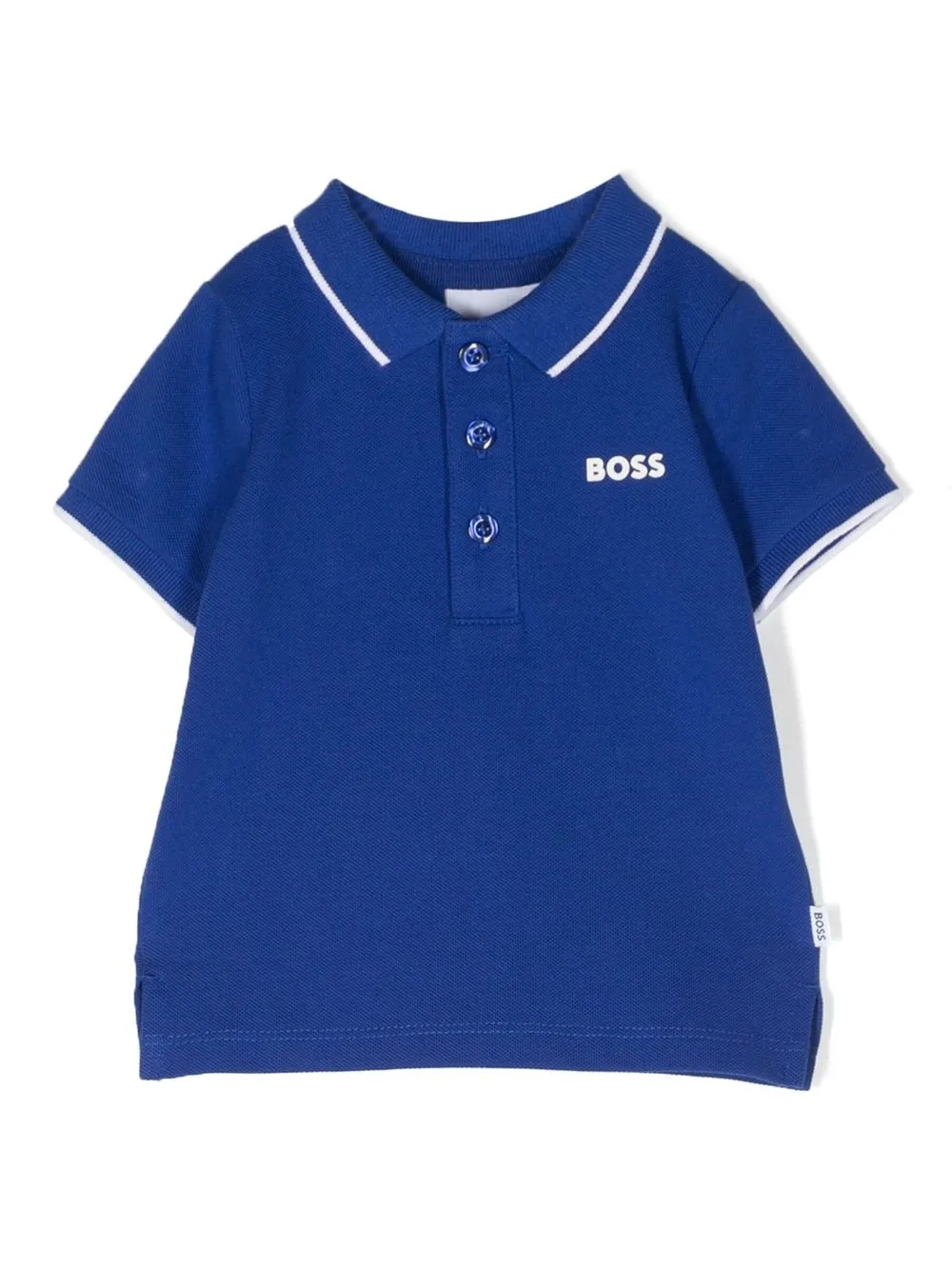 

BOSS Kidswear playera tipo polo con logo estampado - Azul