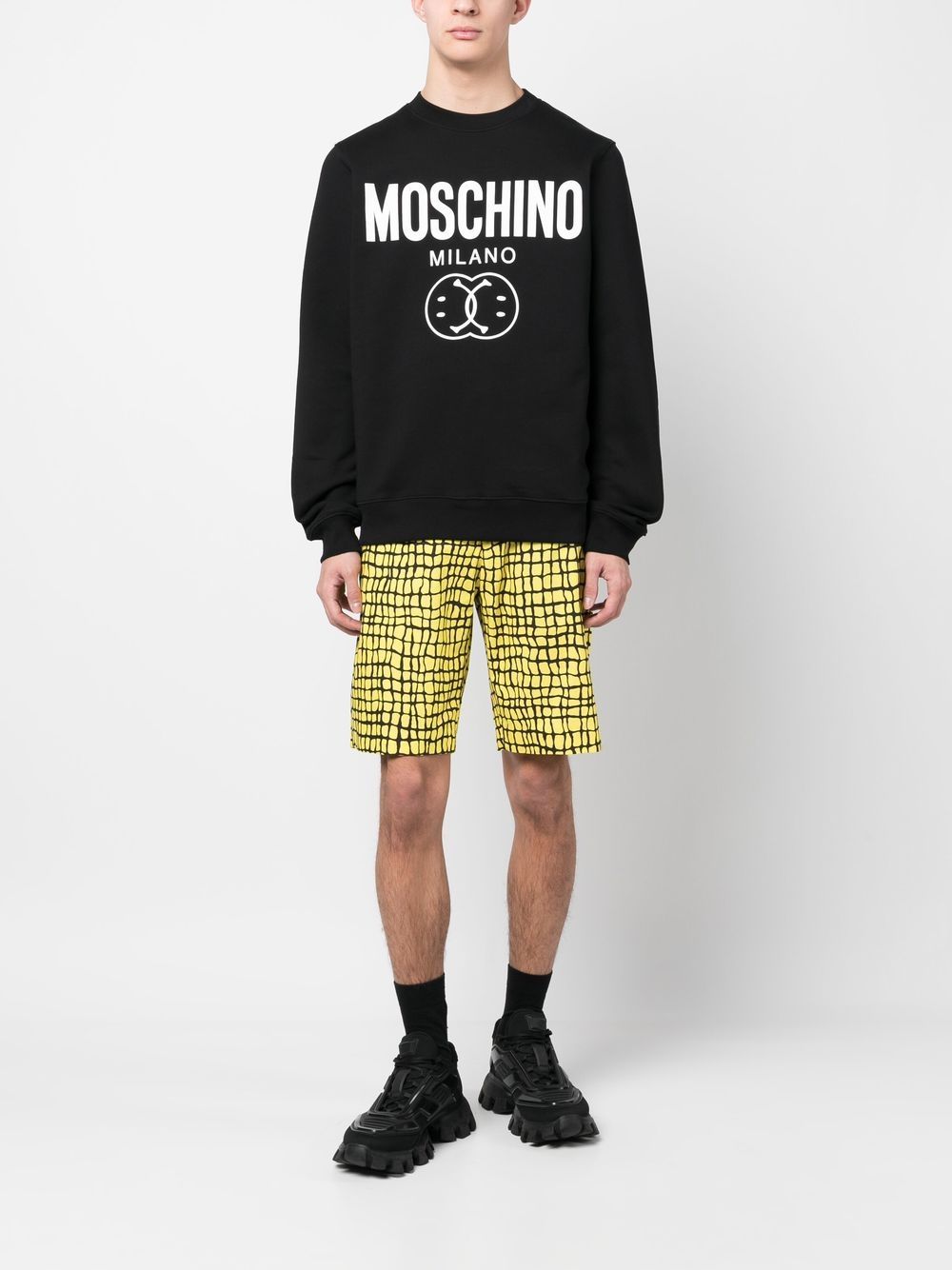 Shop Moschino Logo-print Detail Sweatshirt In Black