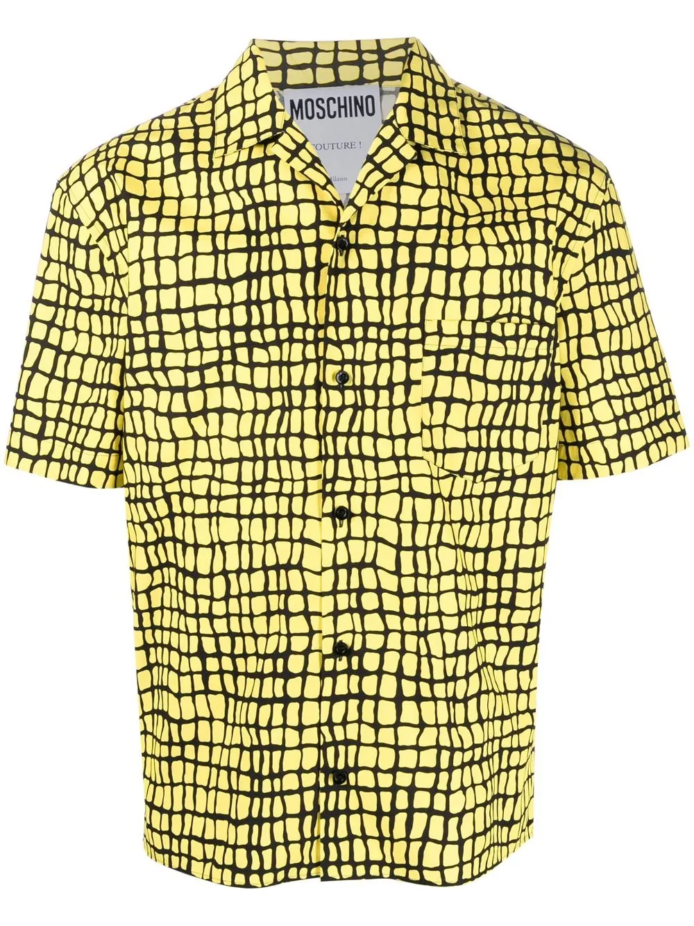 

Moschino camisa manga corta con estampado gráfico - Amarillo