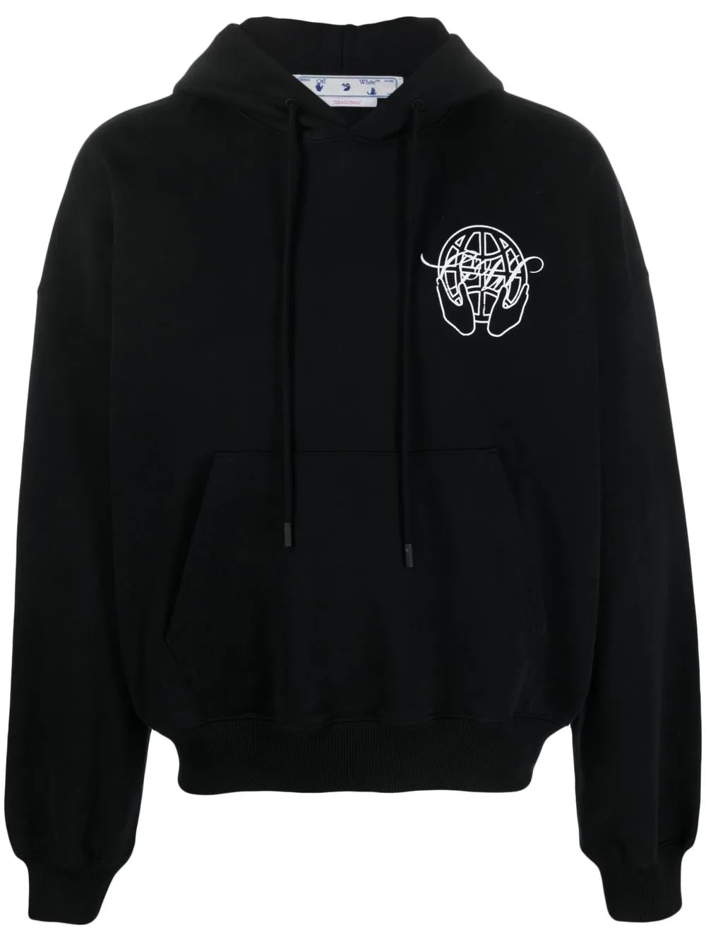 

Off-White Arrows-print cotton hoodie - Black