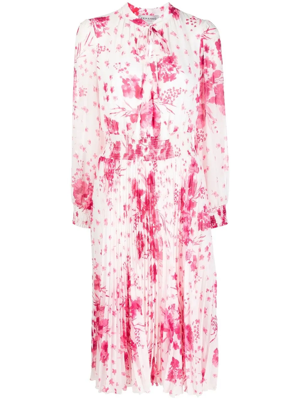 

ERMANNO FIRENZE vestido con estampado floral - Blanco