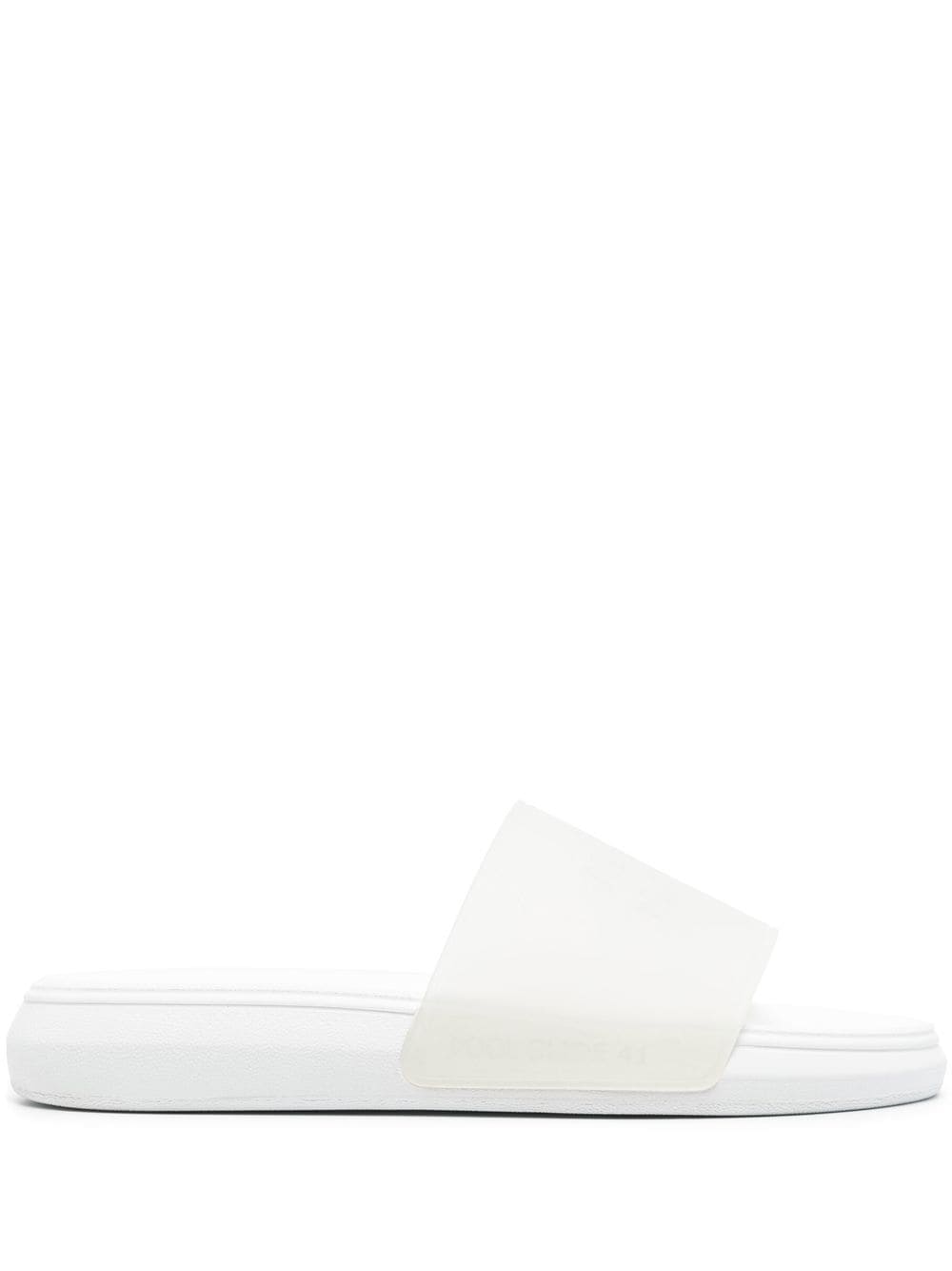 Alexander Mcqueen Transparent-design Slides In White