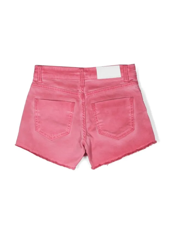 MSGM.ダメージショートパンツ MSGM Kids ダメージ デニムショーツ | ピンク | FARFETCH JP