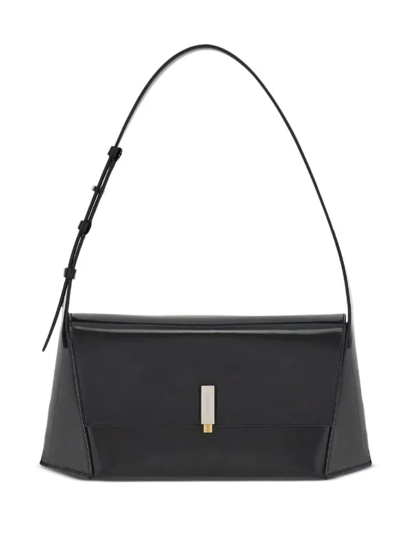 ハンドバッグ SALVATORE FERRAGAMO GEOMETRIC HANDBAG Ferragamo Geometric Leather Shoulder Bag | Black | FARFETCH