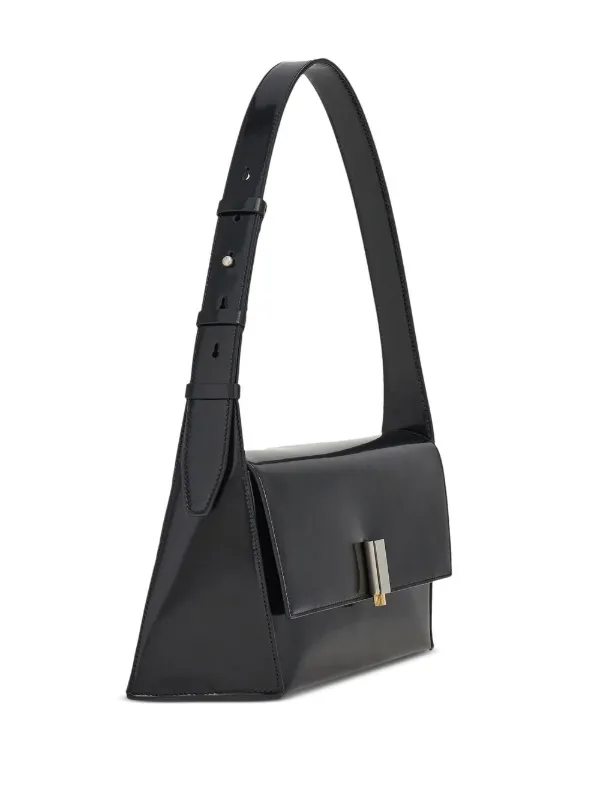 【送料&関税込】Ferragamo Leather Shoulder Bag Ferragamo Geometric Leather Shoulder Bag | Black | FARFETCH