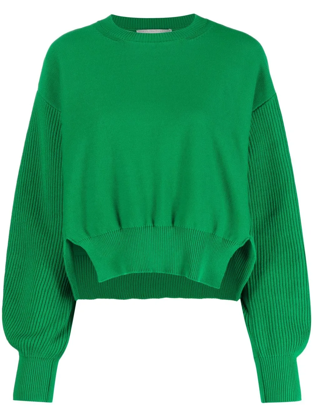 

Stella McCartney logo-patch cropped jumper - Green