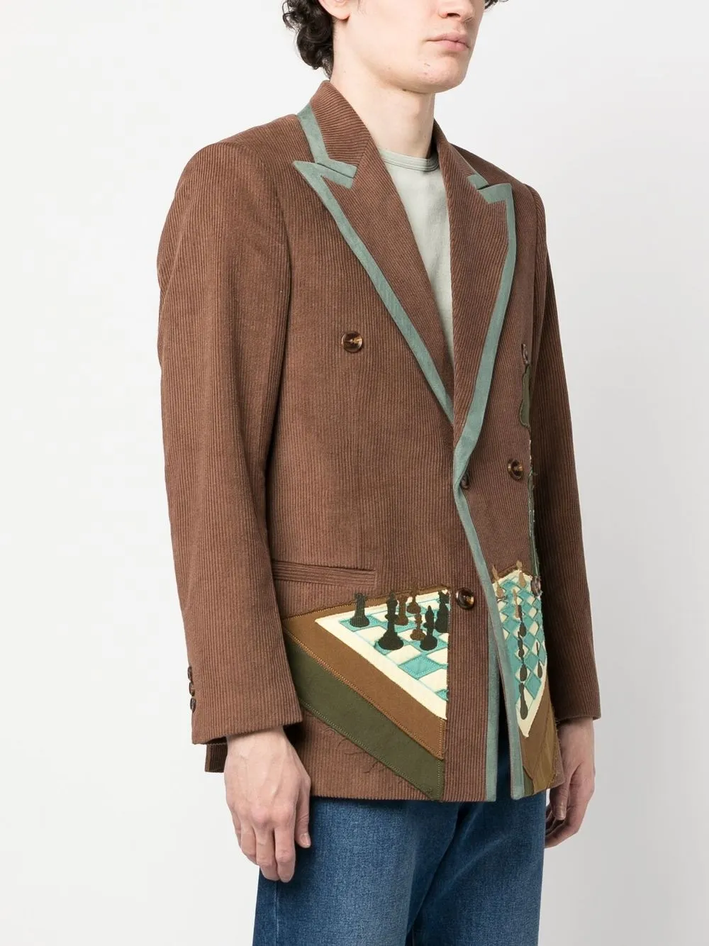 blazer royal spring patchwork