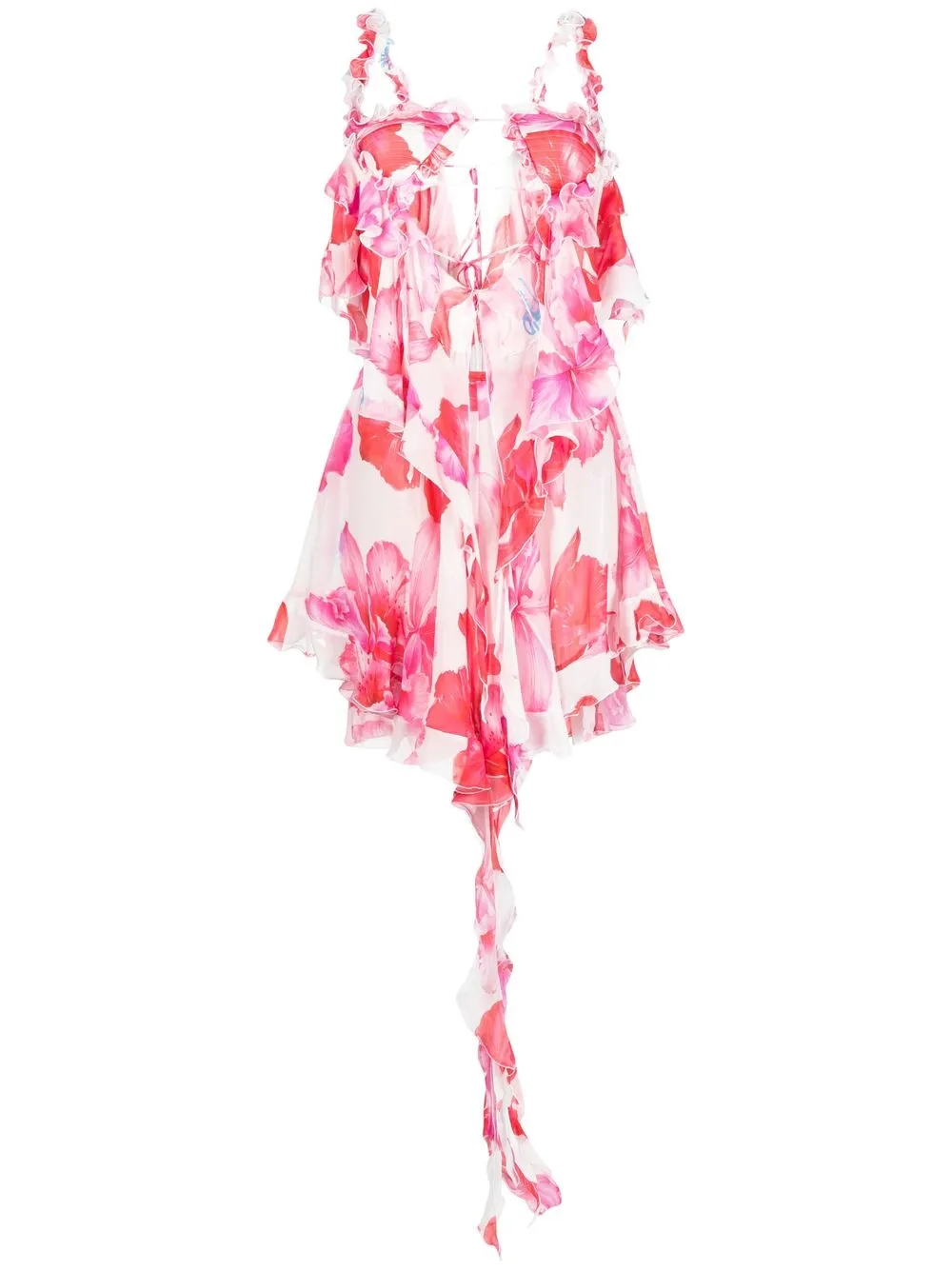 

The Attico Glory ruffled minidress - Pink