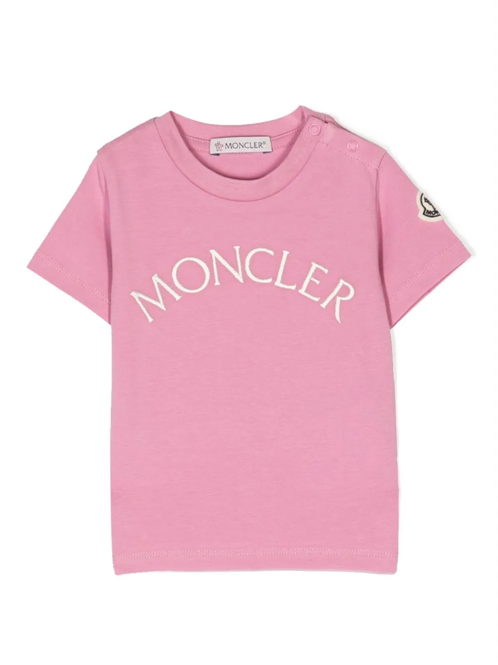 

Moncler Enfant playera manga corta con logo bordado - Rosado