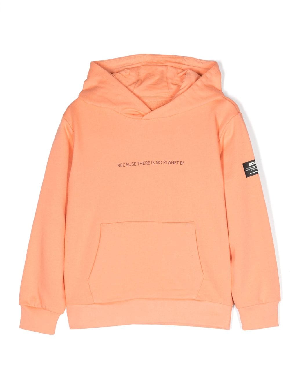 Ecoalf logo-patch cotton hoodie - Orange