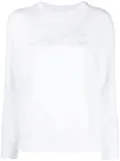 Lanvin logo-patch crewneck sweatshirt - White