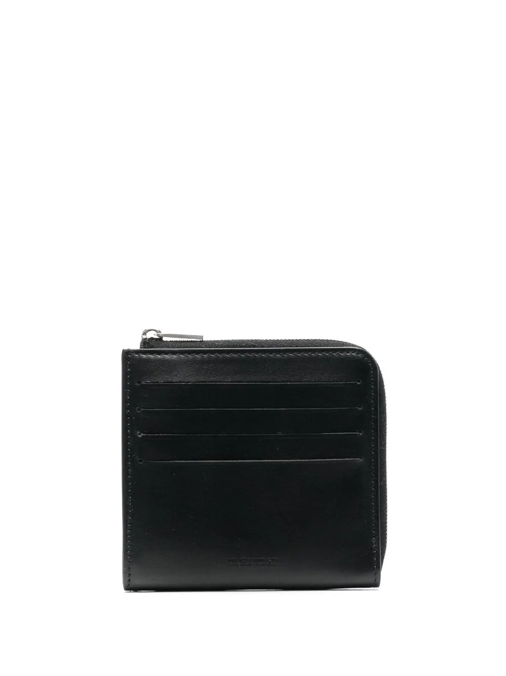 Shop Jil Sander Single Compartment Wallet In Black