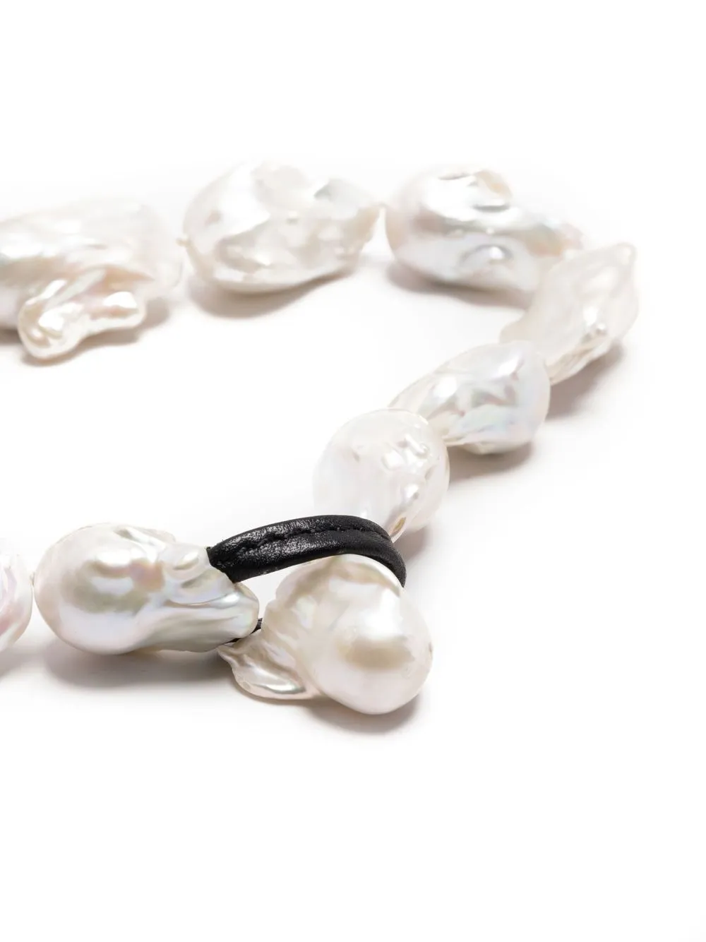 Shop Monies Baroque Pearl Necklace In White