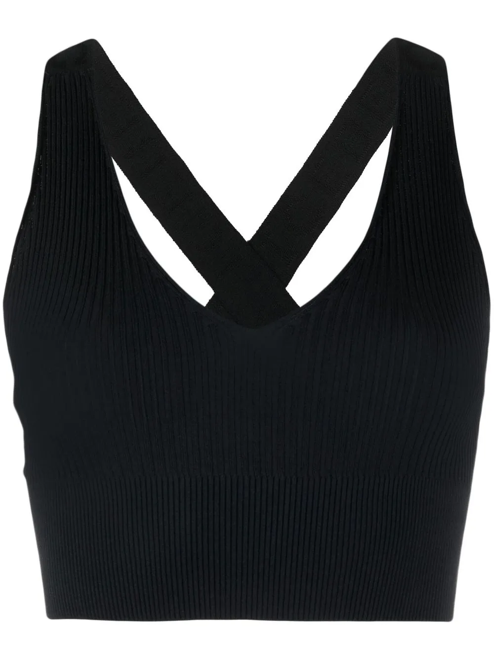 

Iceberg sleeveless ribbed-knit cropped top - Black