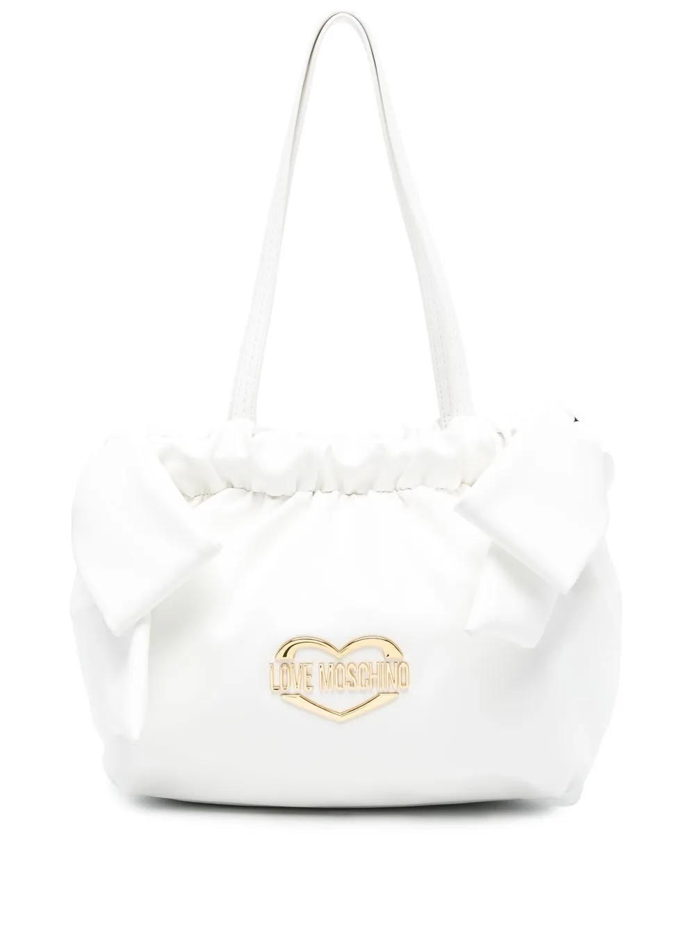 

Love Moschino double bow pouch shoulder bag - White