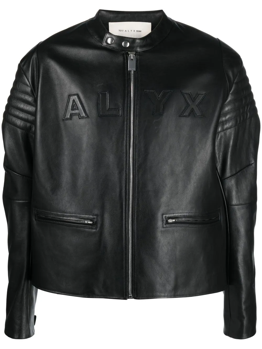 Image 1 of 1017 ALYX 9SM logo-embossed leather jacket