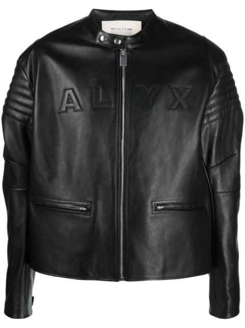 1017 ALYX 9SM logo-embossed leather jacket