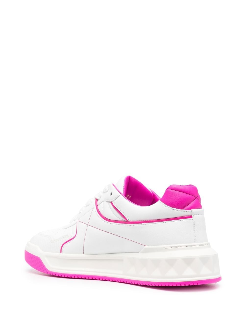 Shop Valentino One Stud Low-top Sneakers In White