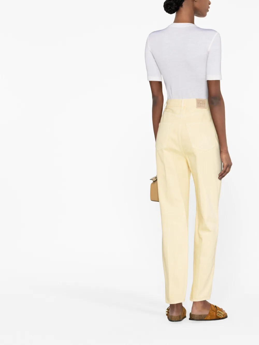 Totême Cotton Boyfriend Jeans In Yellow