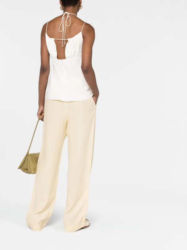 TOTEME straight-leg Drawstring Trousers | Yellow | FARFETCH