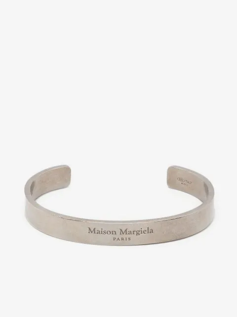 Maison Margiela logo-engraved cuff bracelet
