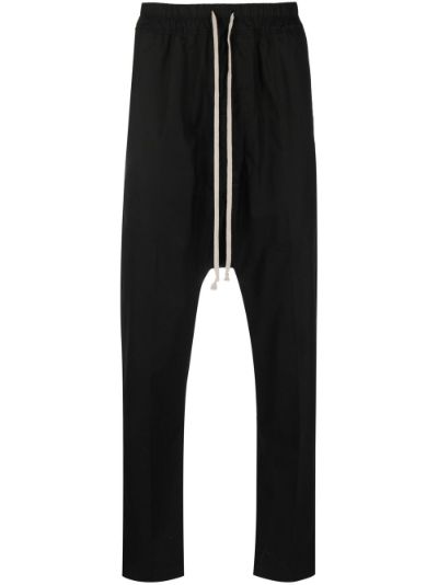 Rick Owens drawstring drop-crotch trousers black | MODES