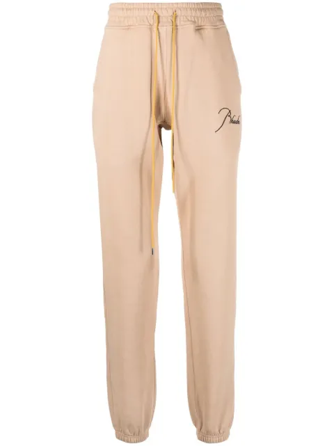 RHUDE pants con logo bordado