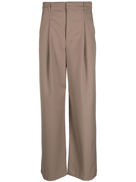 Gestuz pleated straigh-leg trousers 
