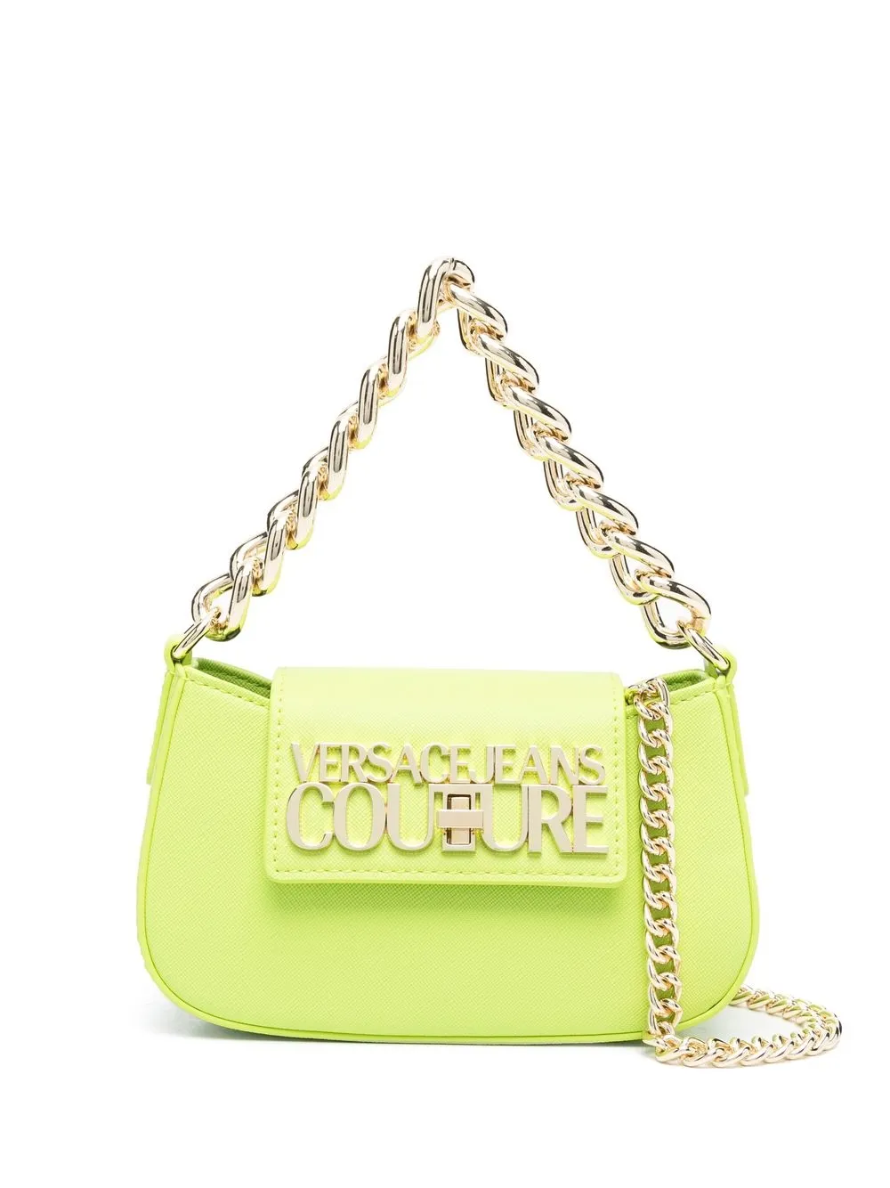 

Versace Jeans Couture logo-plaque chain-trim shoulder bag - Green