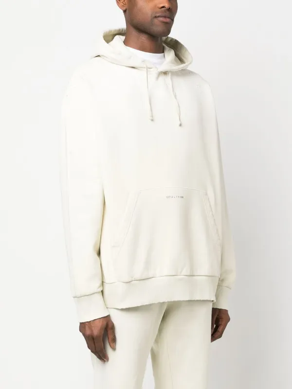 1017 ALYX 9SM logo-print Cotton Hoodie | Neutrals | FARFETCH