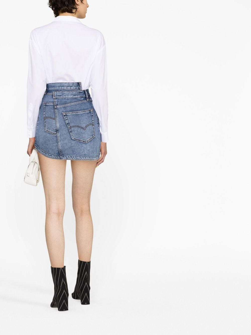 Kimhekim Asymmetric Denim Miniskirt - Farfetch