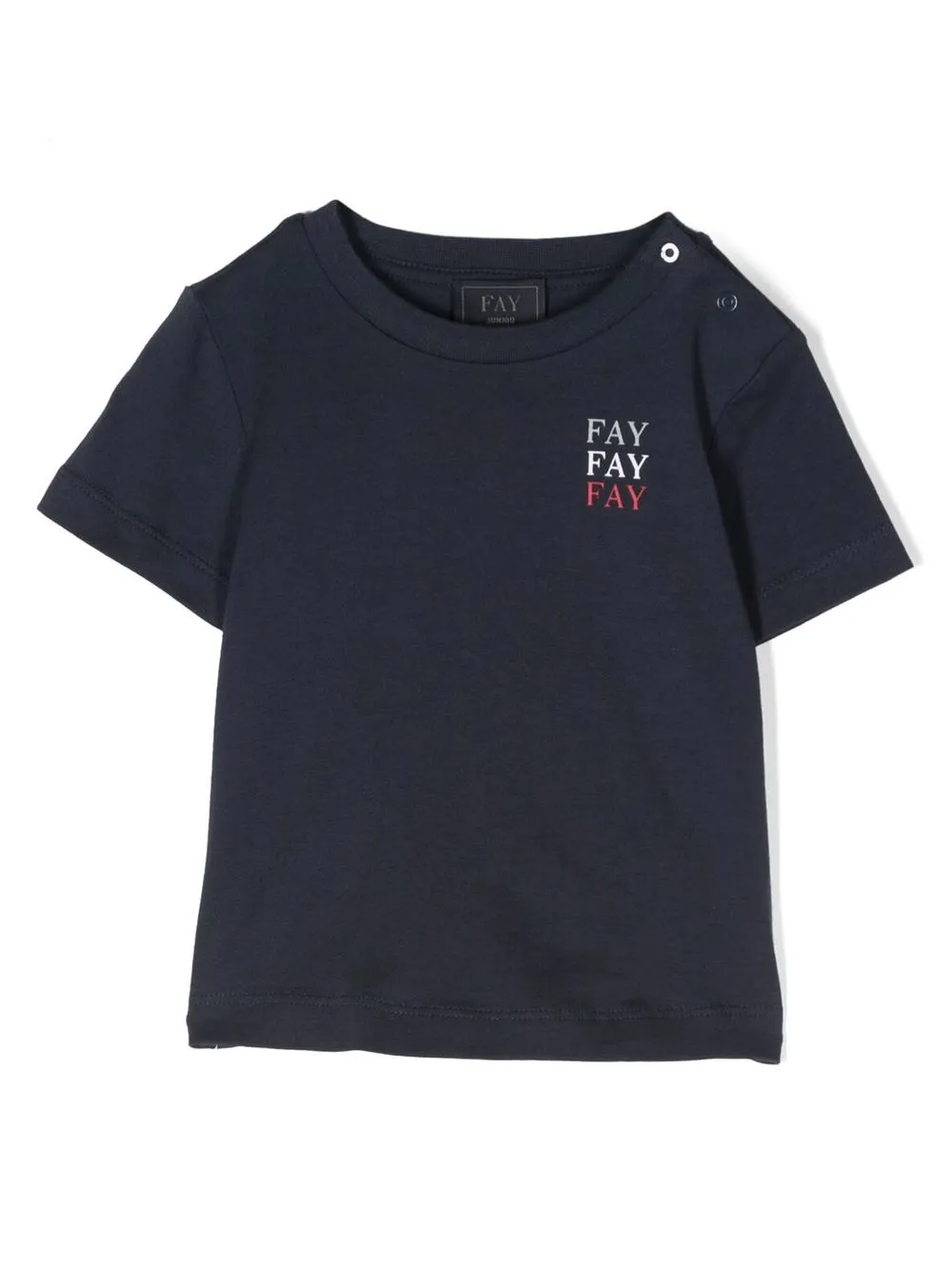 

Fay Kids logo-print cotton T-shirt - Blue