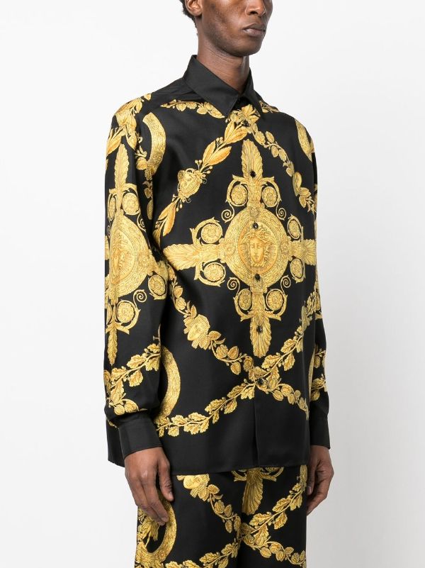 Versace Barocco Print Silk Shirt - Farfetch