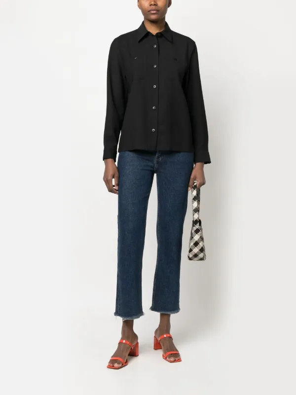 A.P.C. ブラックシャツ Mサイズ A.P.C. Chloé シャツ | ブラック | FARFETCH JP