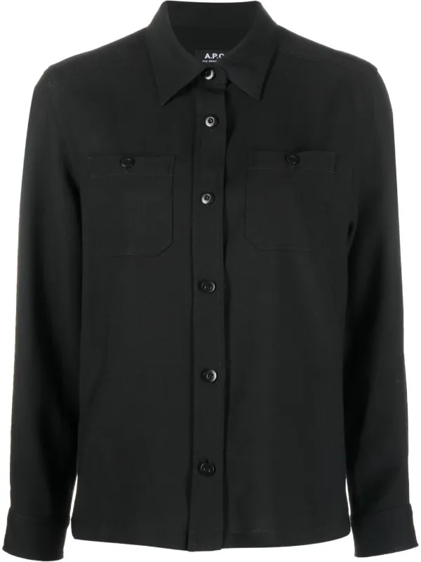 A.P.C. ブラックシャツ Mサイズ A.P.C. Chloé シャツ | ブラック | FARFETCH JP