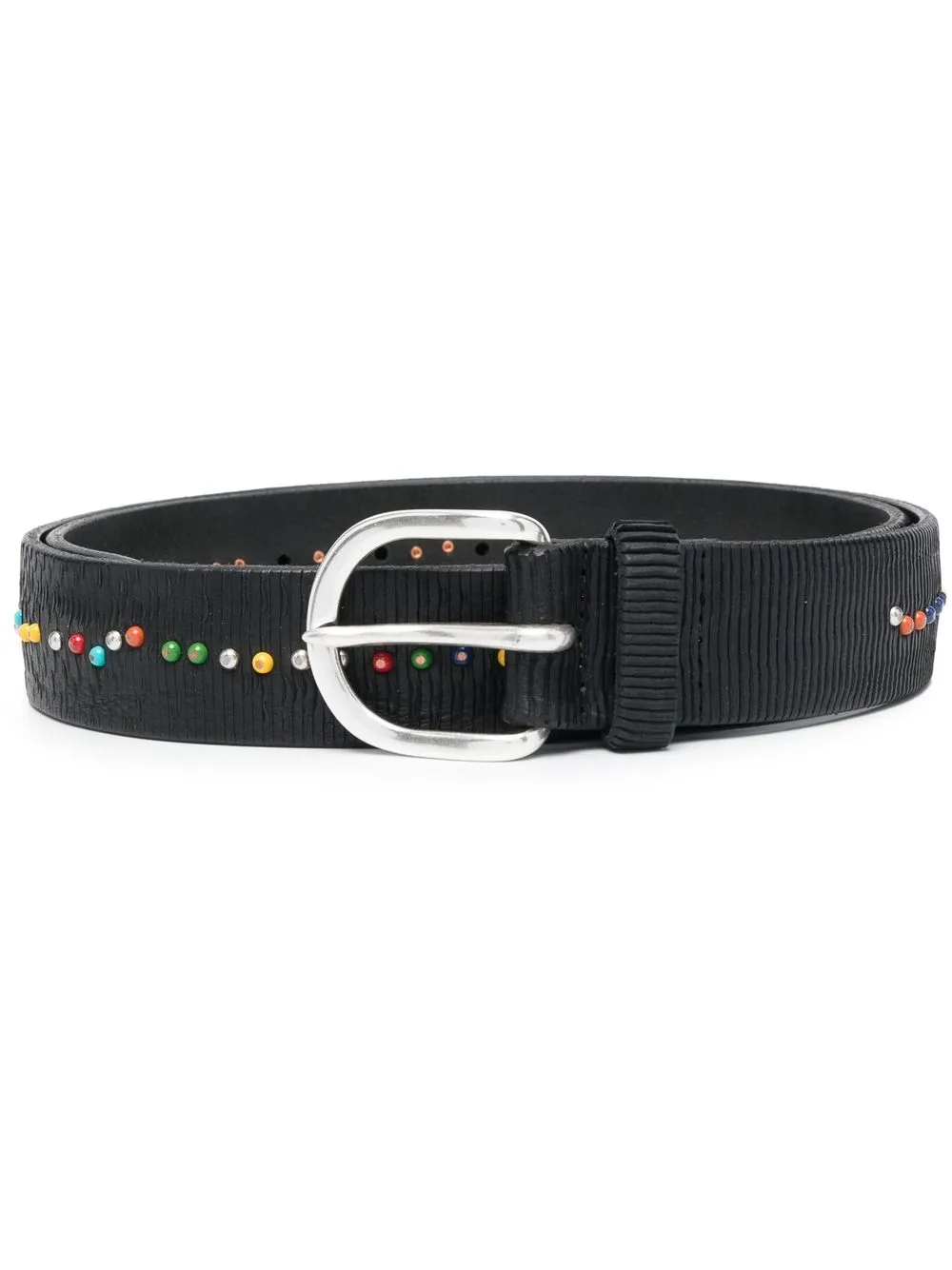 

Orciani bead-embellished leather belt - Black