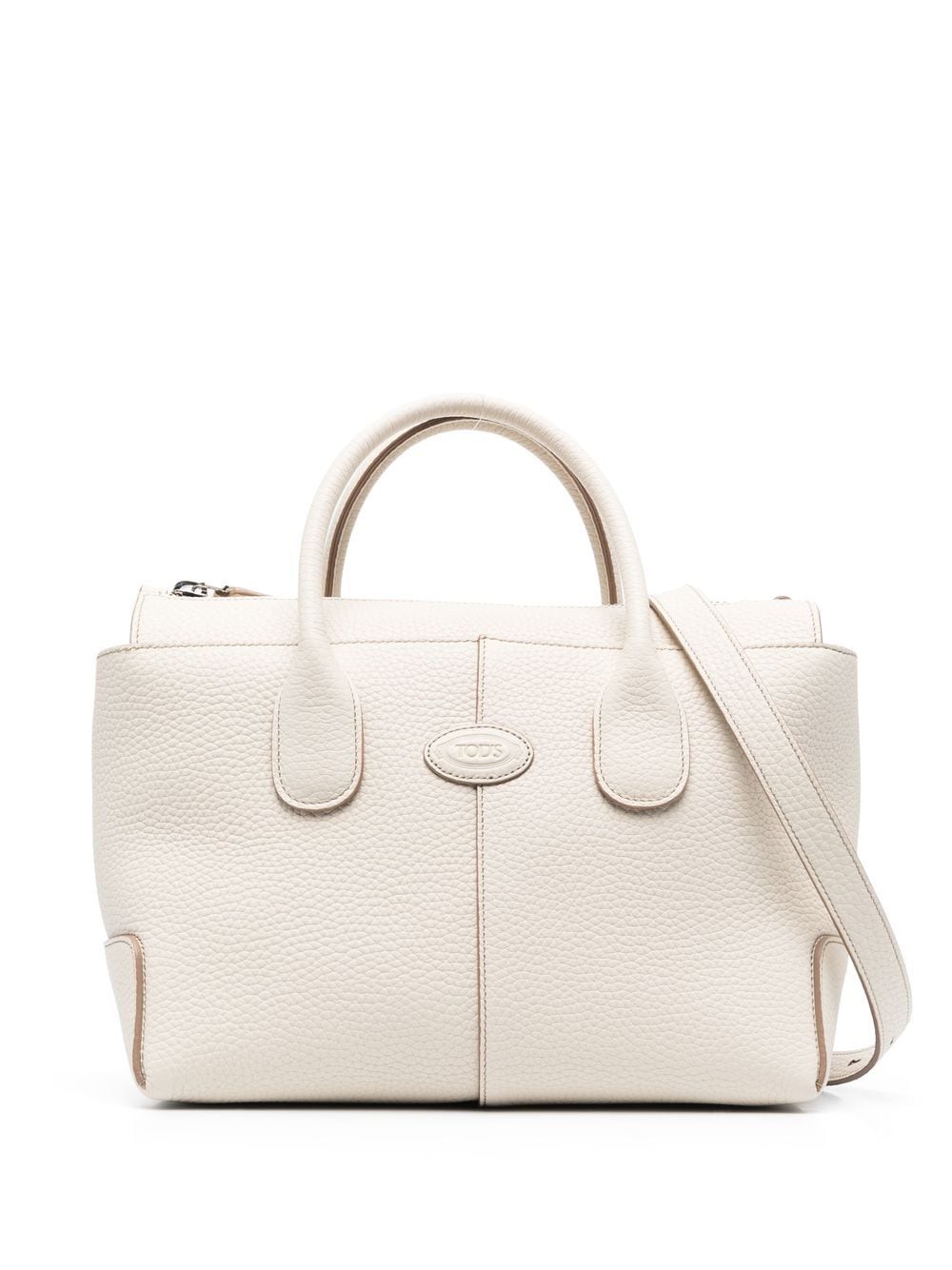 Tod's Leather Tote Bag In Nude