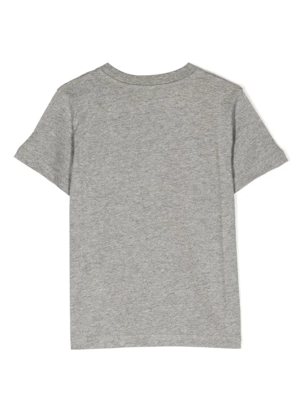 Moncler Enfant logo-patch short-sleeve T-shirt | Grey | FARFETCH