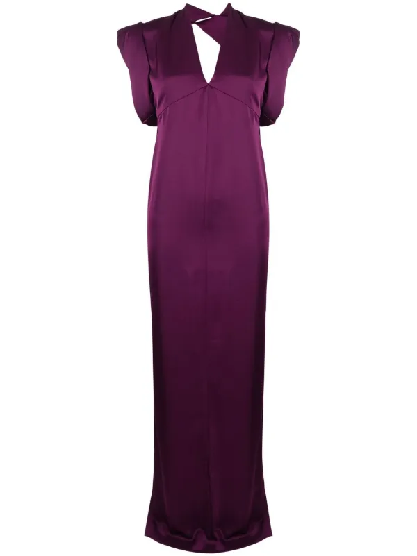 purple attico dress The Attico Chemisier Midi Dress