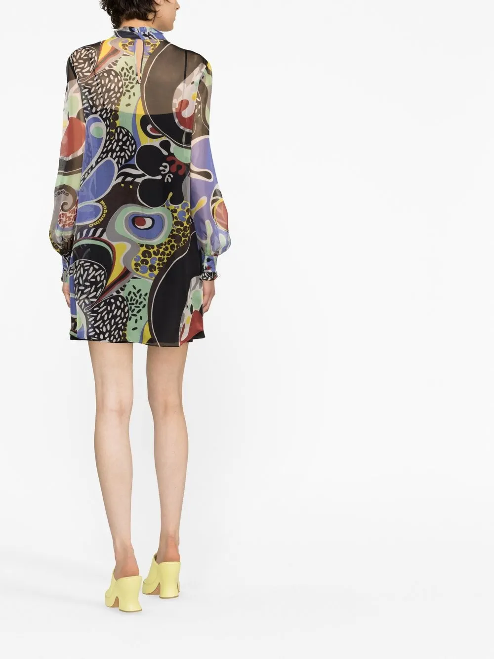 花卉印花直筒连衣裙