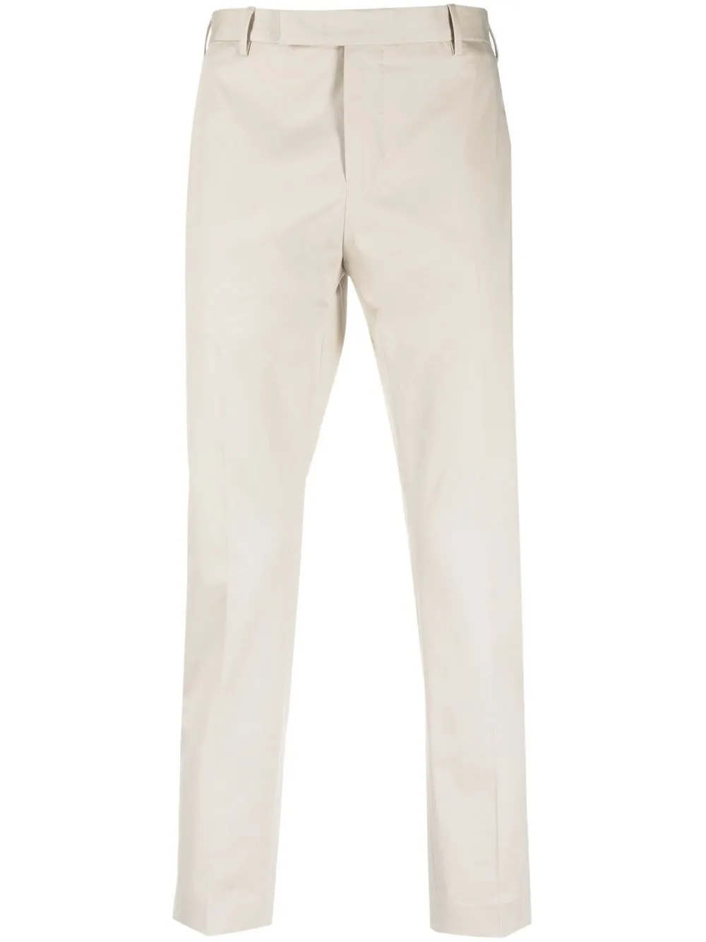 Shop Pt Torino Tapered Tailored Trousers In Nude