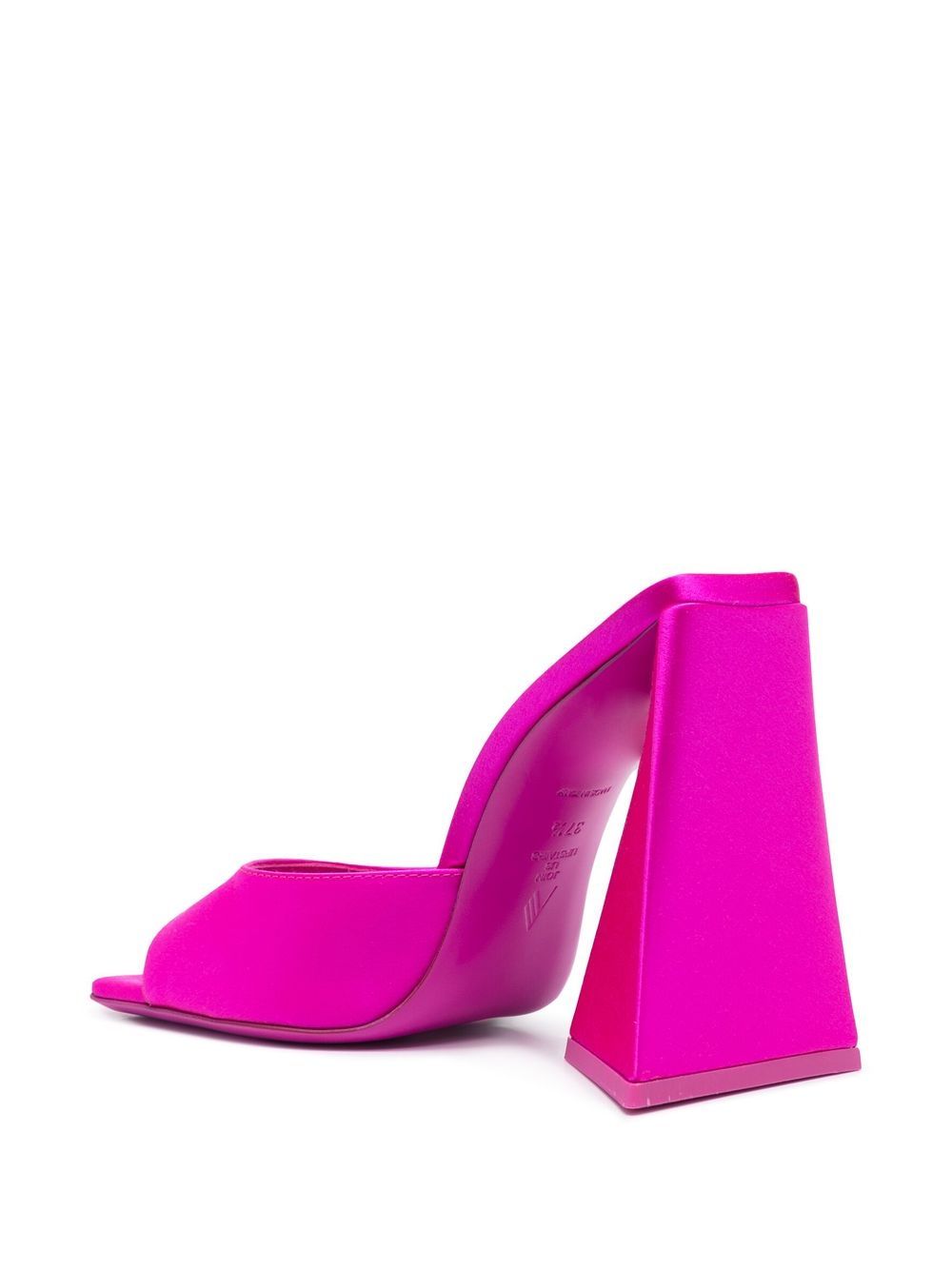 Shop Attico Devon 115mm Satin Finish Mules In Pink