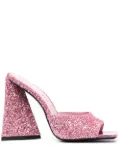 The Attico Devon 115mm sequin-embellished mules - Pink