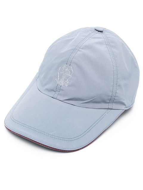 Brunello Cucinelli logo-stitched flat cap