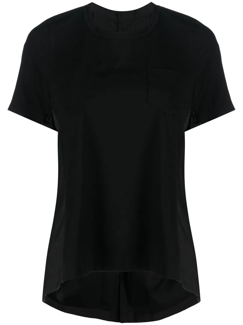 

sacai playera plisada a paneles - Negro