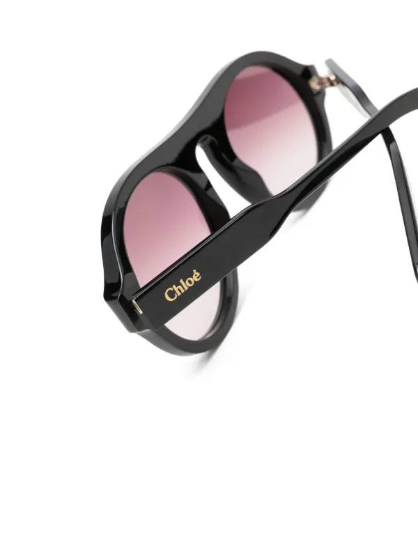 Chloé Eyewear pilot-frame gradient-lens Sunglasses | Black  display picture 3