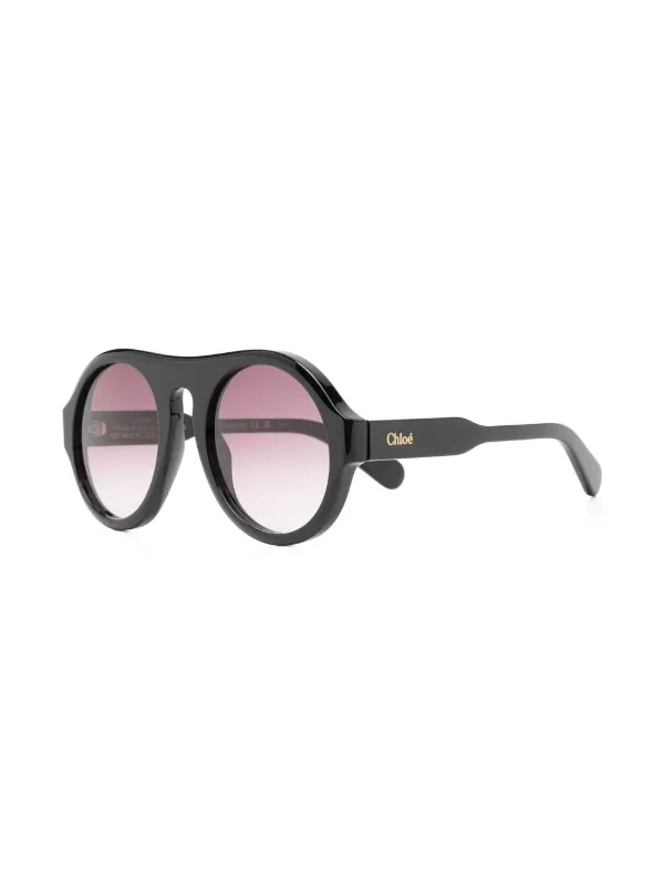 Chloé Eyewear pilot-frame gradient-lens Sunglasses | Black  display picture 3
