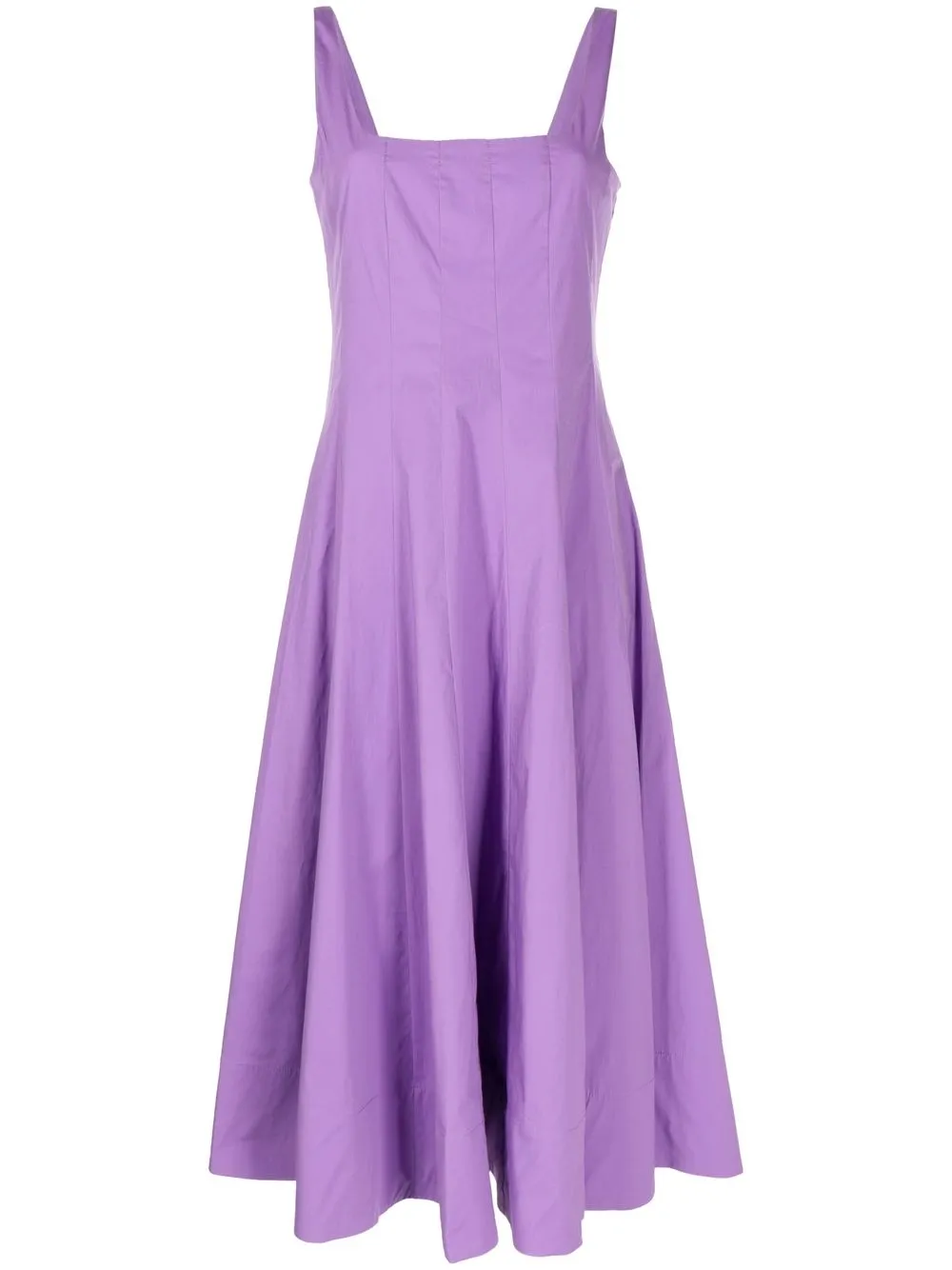 

STAUD Wells square-neck midi dress - Purple