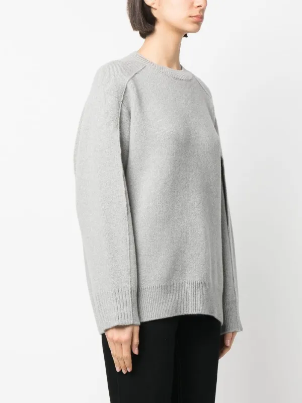 Lanvin round-neck cape-back Jumper | Grey | FARFETCH BN